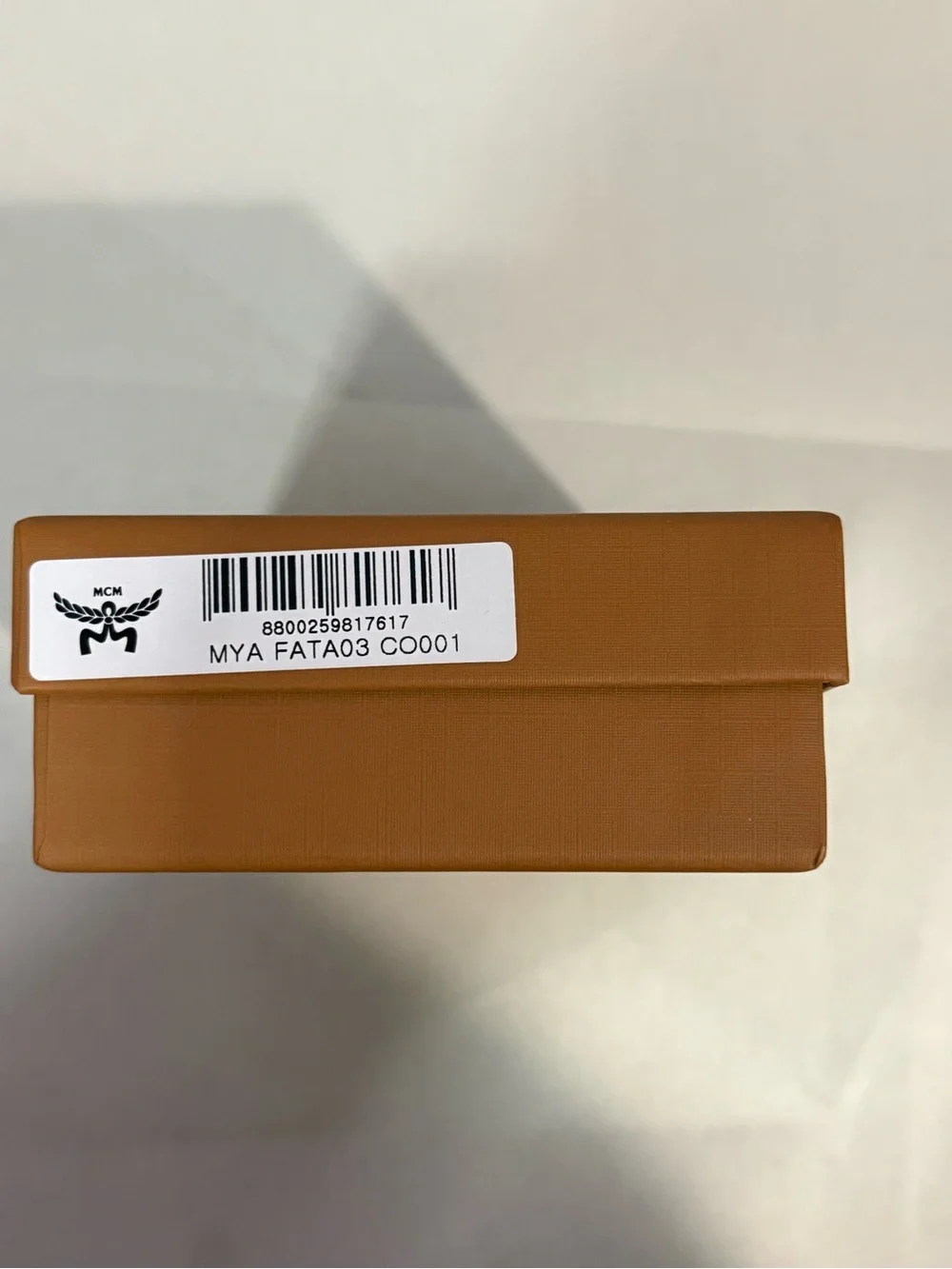 MCM (COGNAC 3 POCKET CARD CASE WALLET IN VISETOS ORIGINAL OVERSIZED LOGO BNWT